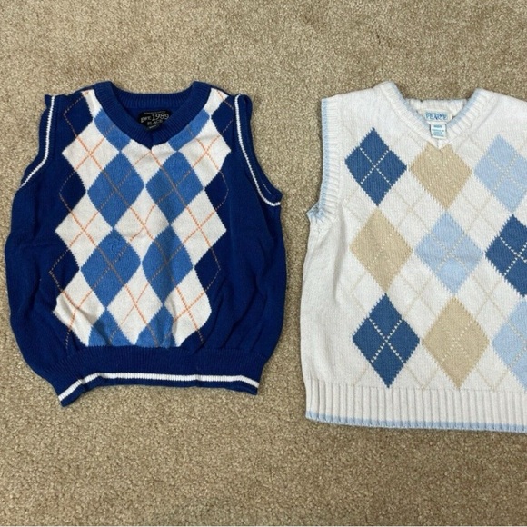 6 Boys Toddlers 18-24m,2t Sweater Vest Hat Baby Gap Children Place Winter Fall - Picture 9 of 15